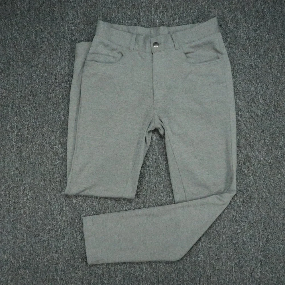 State & Liberty Pants Mens 31x31 Gray Tapered Stretch Zip Pocket Athletic